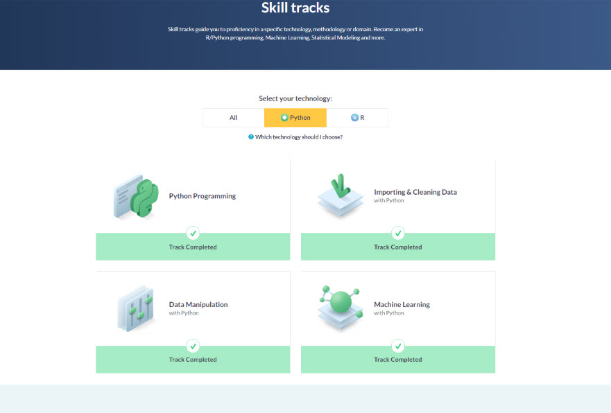 DataCamp's Skill Tracks